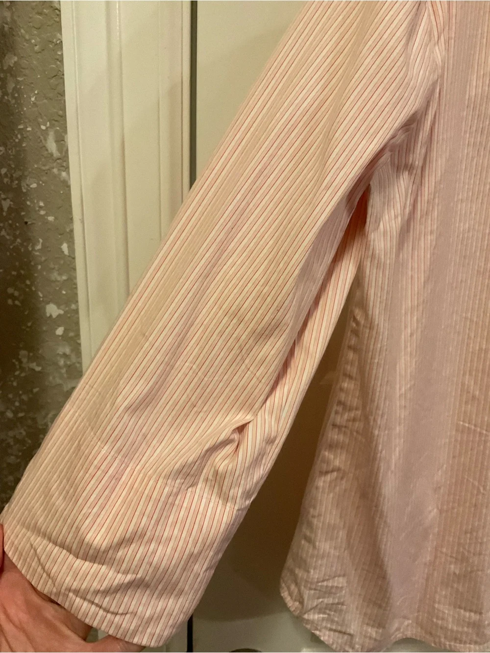 Lafayette 148 New York Coral Striped Button Down - S - Picture 8 of 9